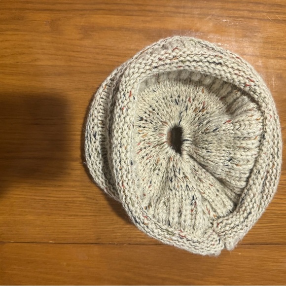 C.C Cream Knit Beanie - Picture 3 of 5